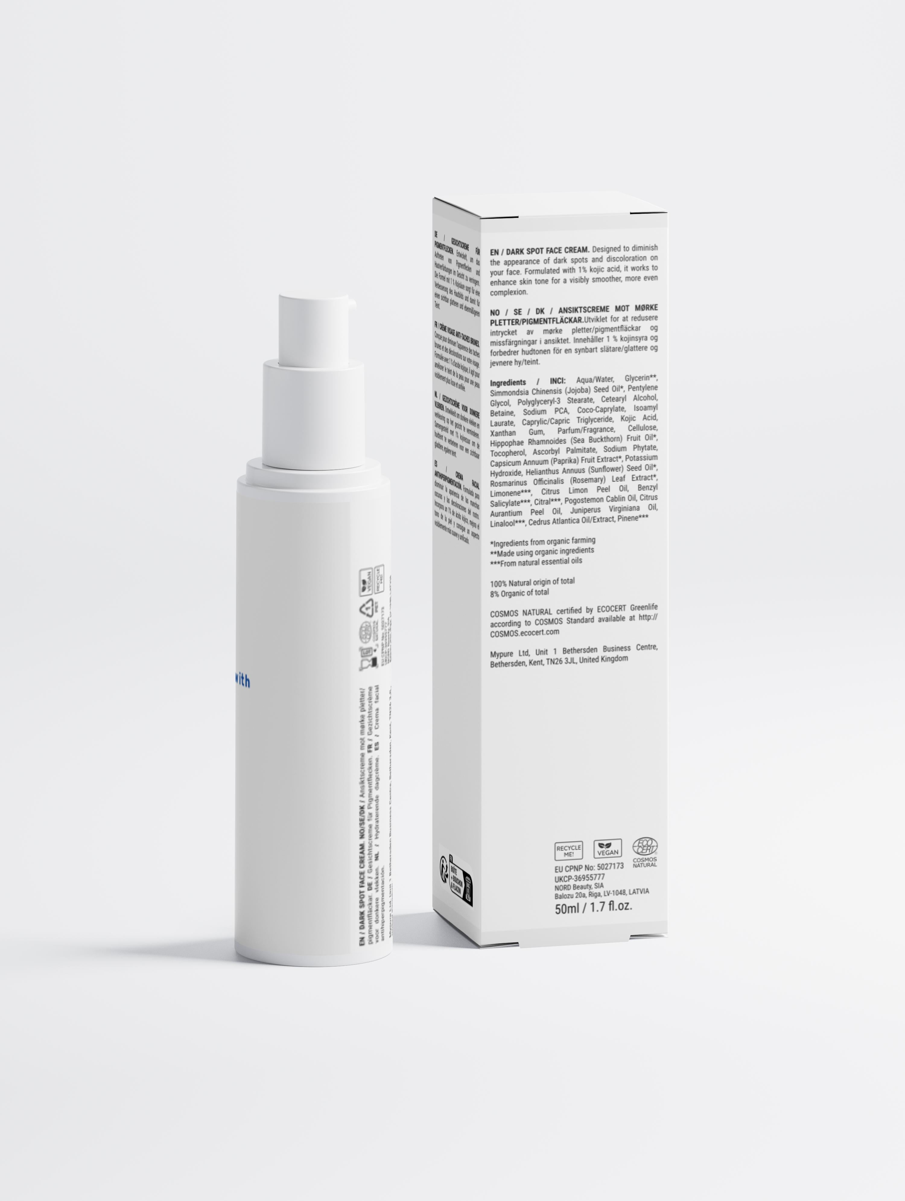 Dark Spot Face Cream with Kojic Acid